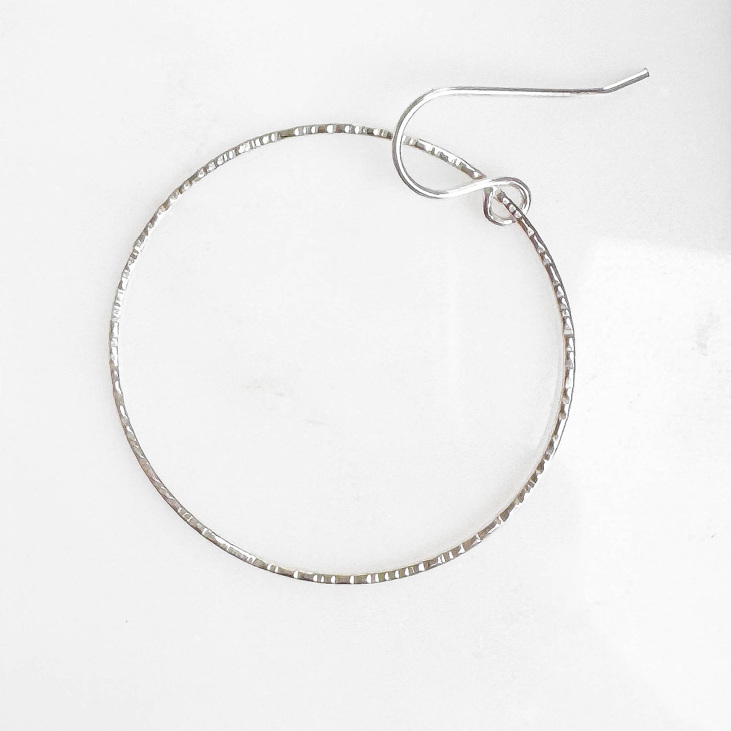 Small Forward Facing Hoop Earrings, 925 Sterling Silver