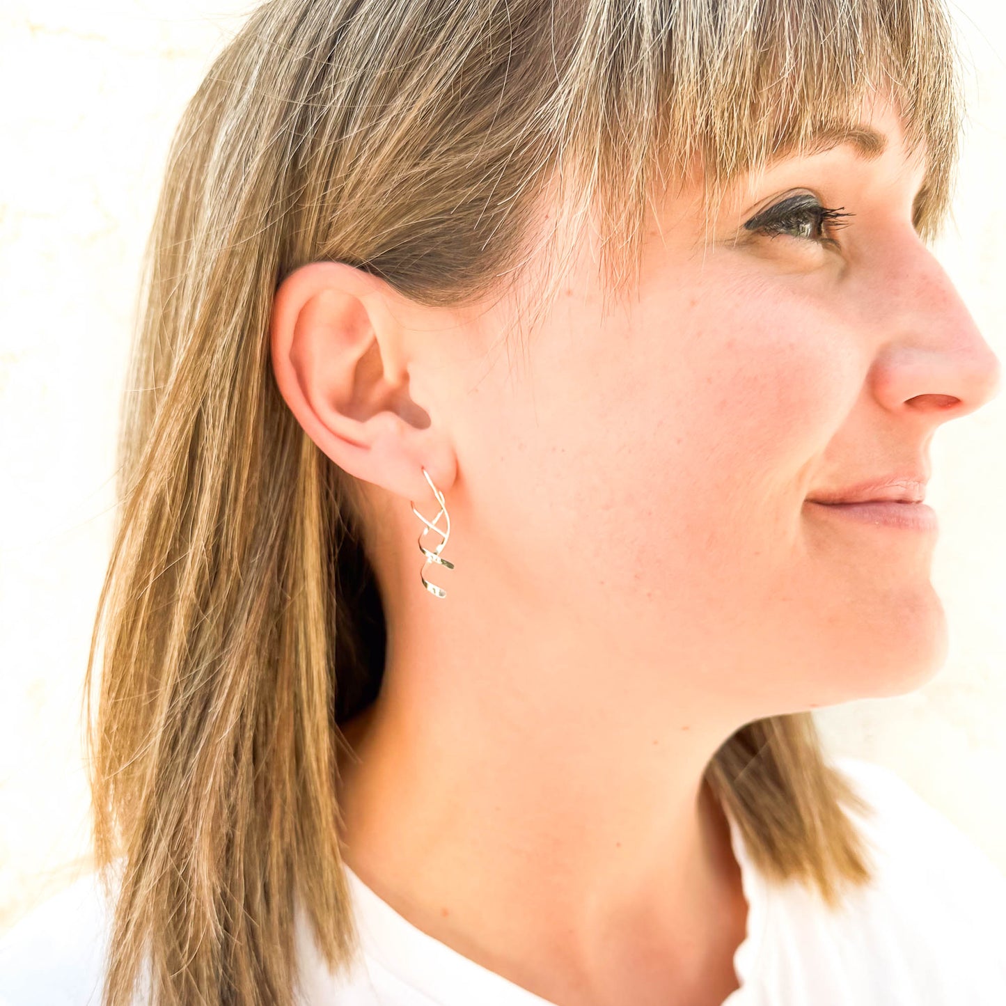 Silver Double Spiral Earrings
