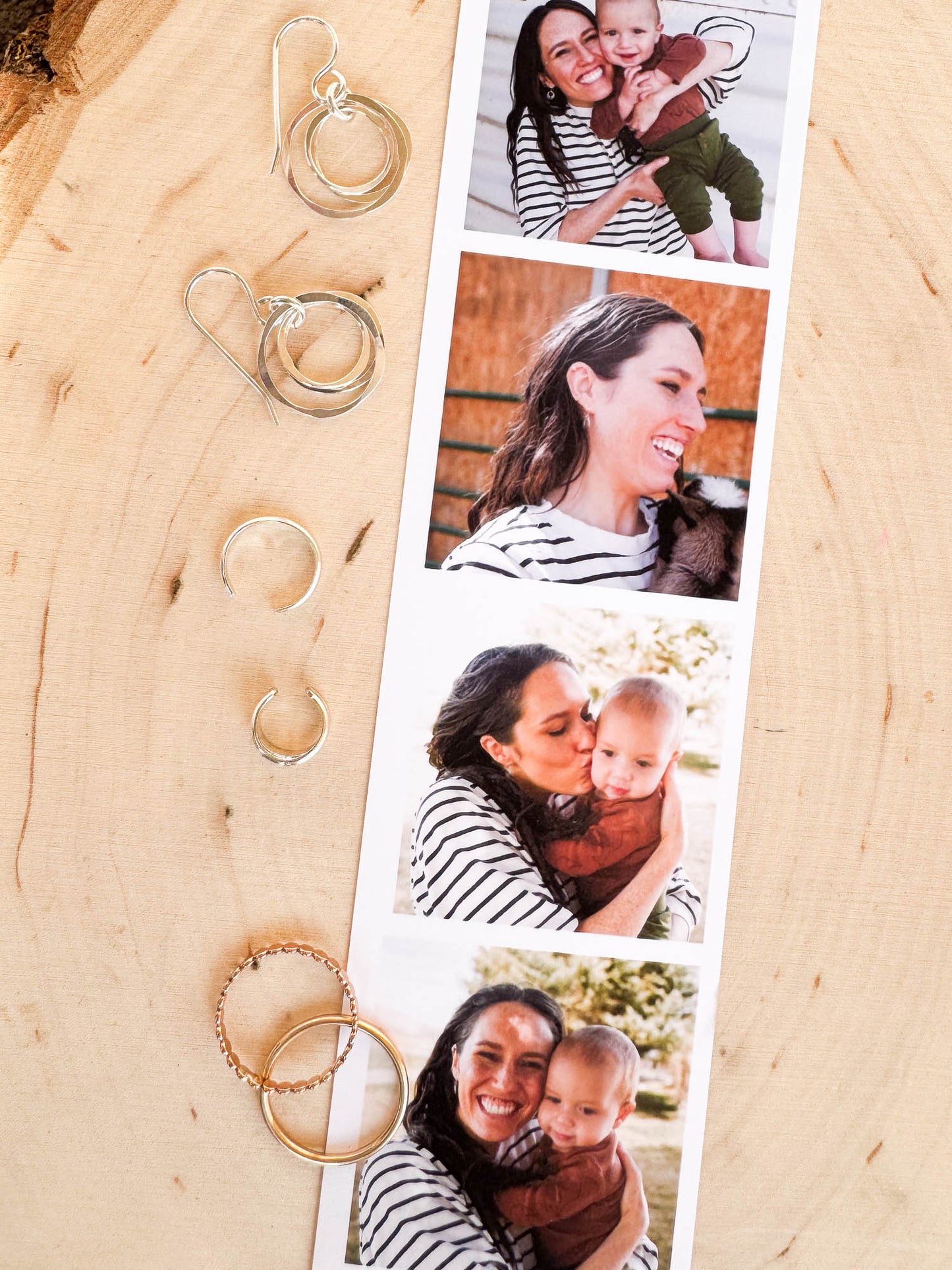 Nested Circle Dangle Earrings, 14K Gold Filled