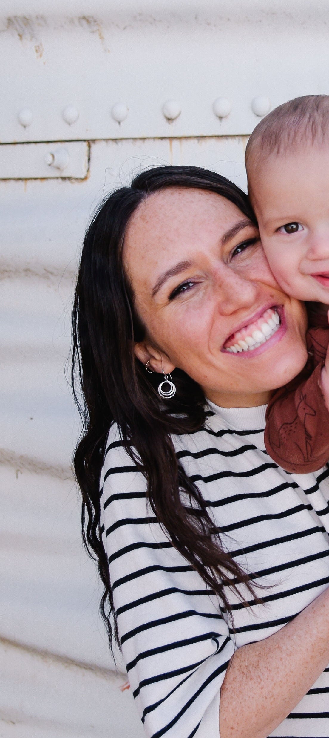 Nested Circle Dangle Earrings, Sterling Silver