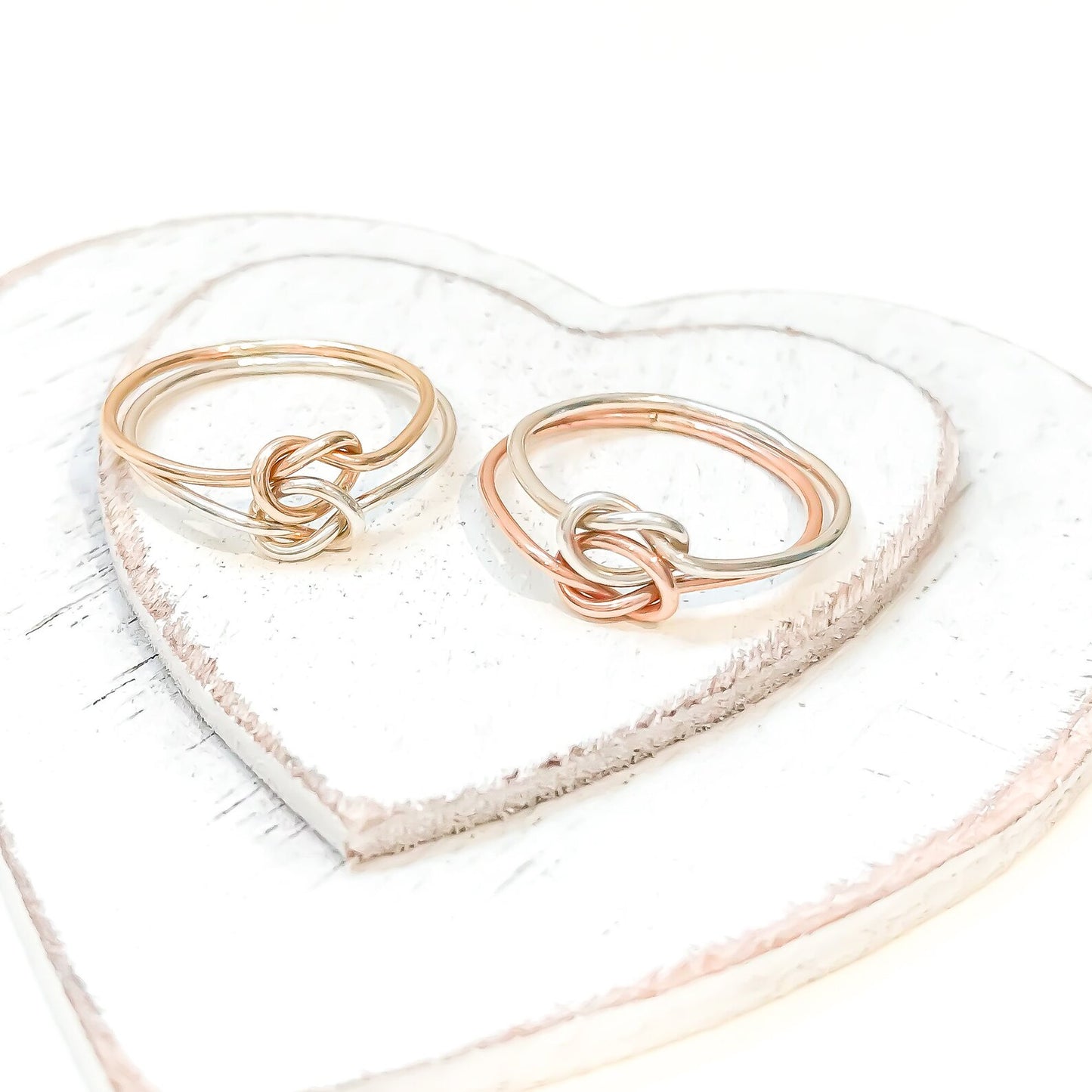 Double Knot Ring, 14K Gold Filled & Sterling Silver