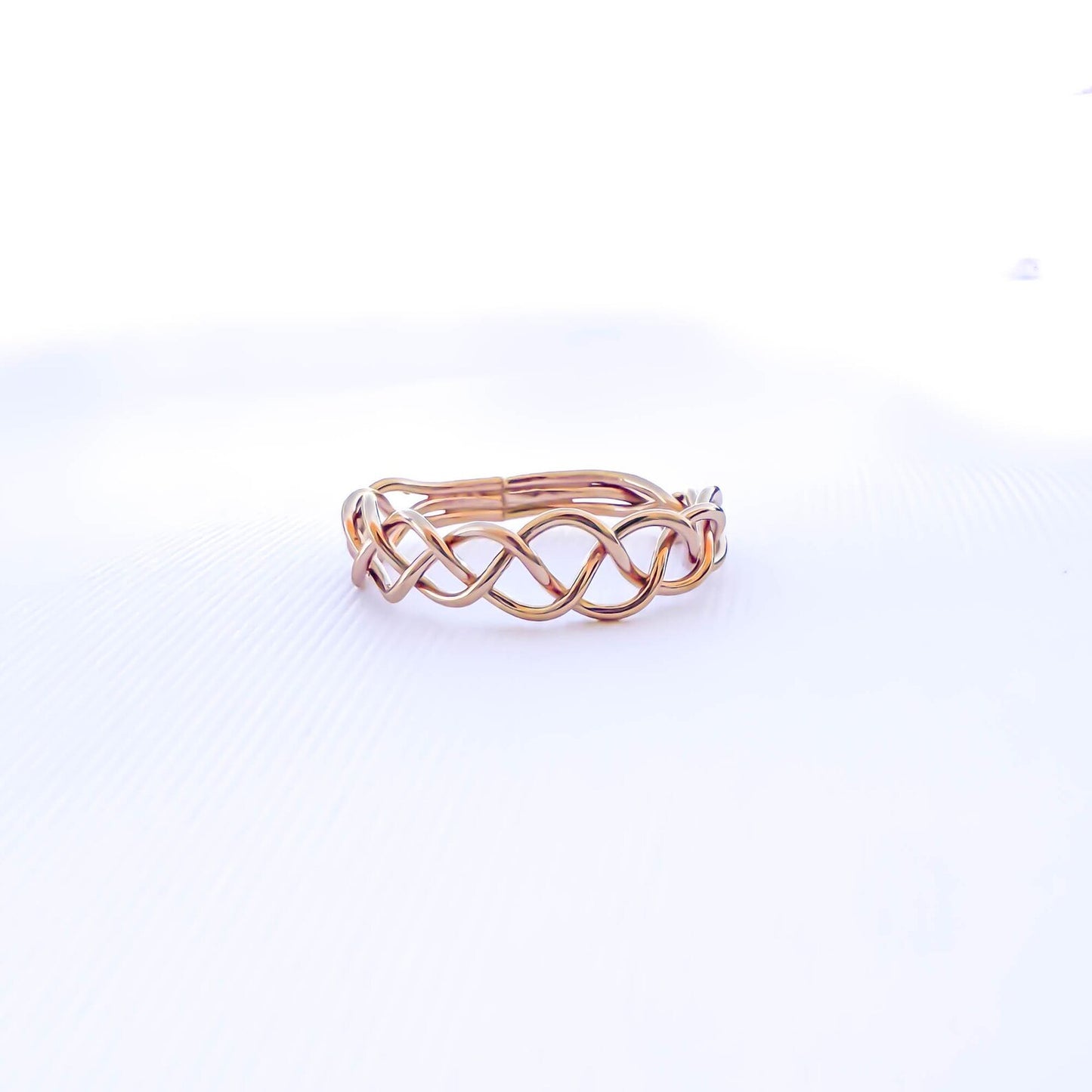 Braid Ring, 14K Rose Gold Filled