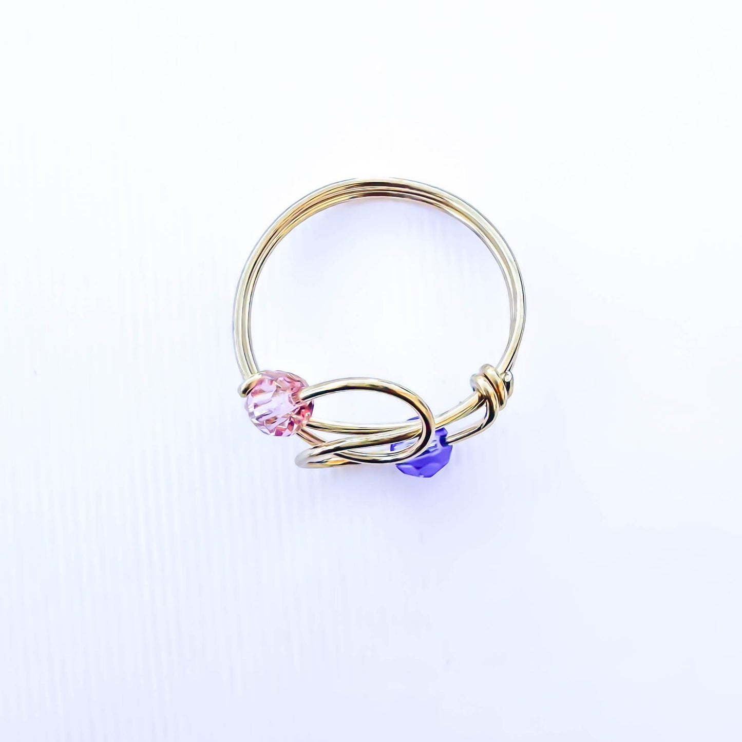 SIZE 5.75 Bead Swirl Ring, 14K Gold Filled