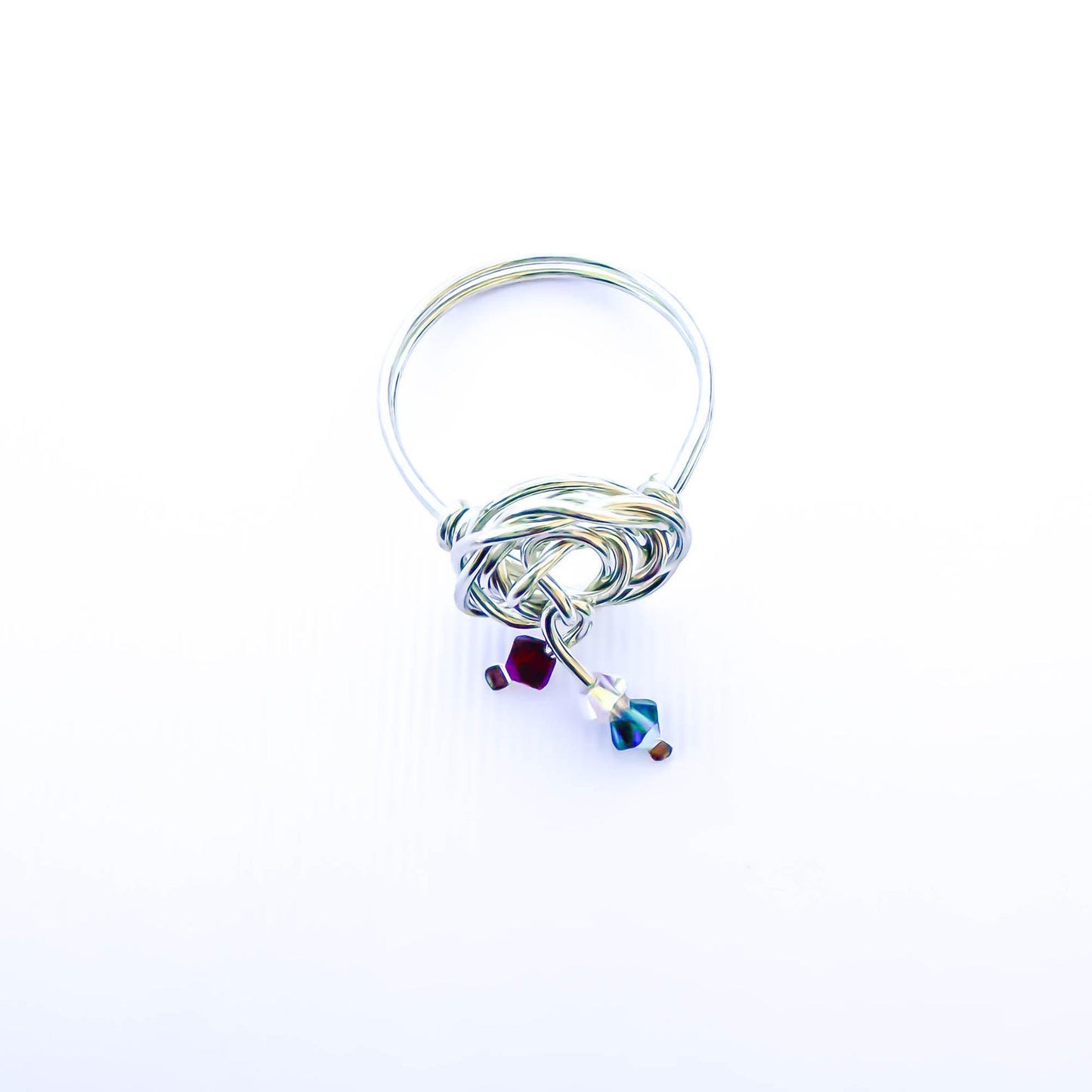 SIZE 6.75 Bead Swirl Ring, Sterling Silver