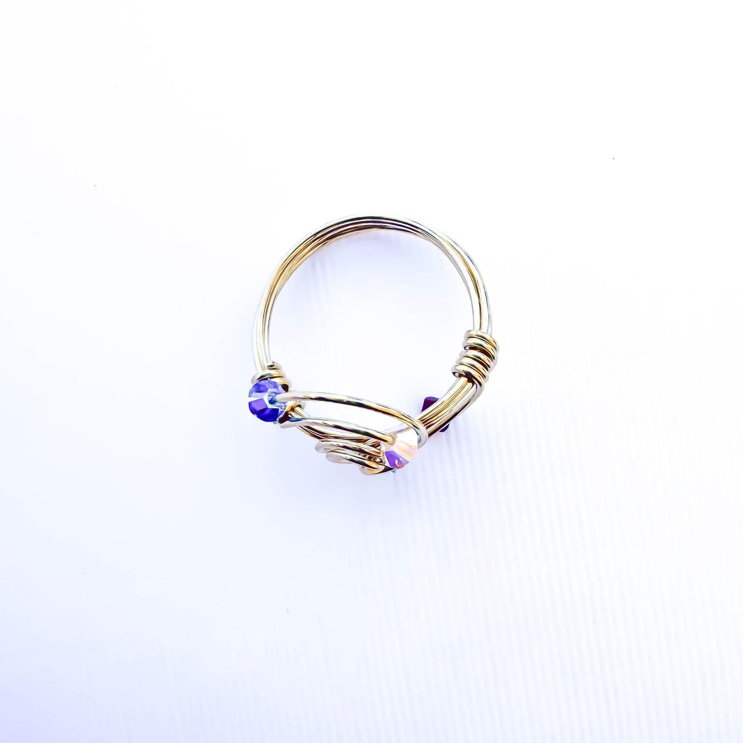 SIZE 4.5 Spinning Bead Swirl Ring, 14K Gold Filled