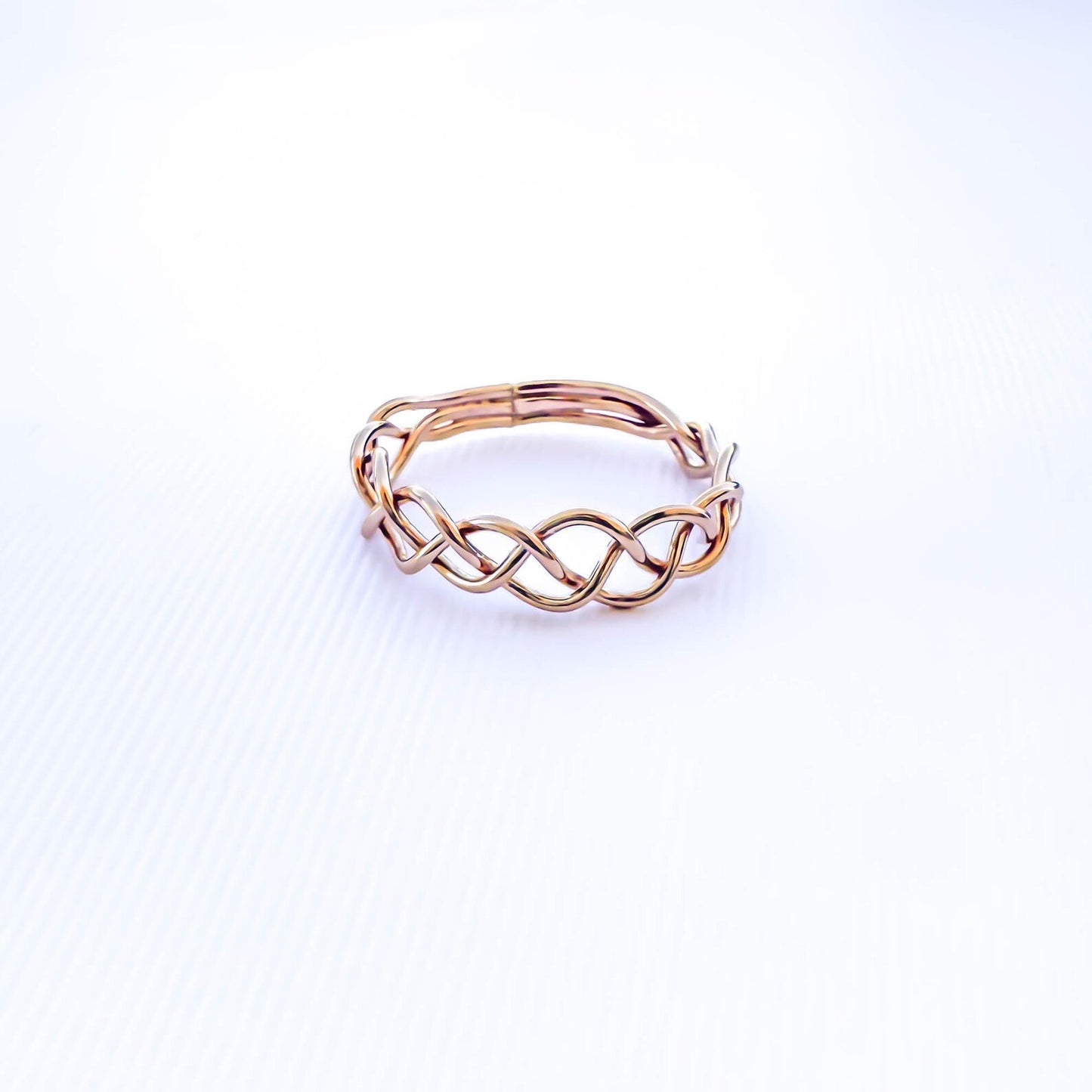 Braid Ring, 14K Rose Gold Filled