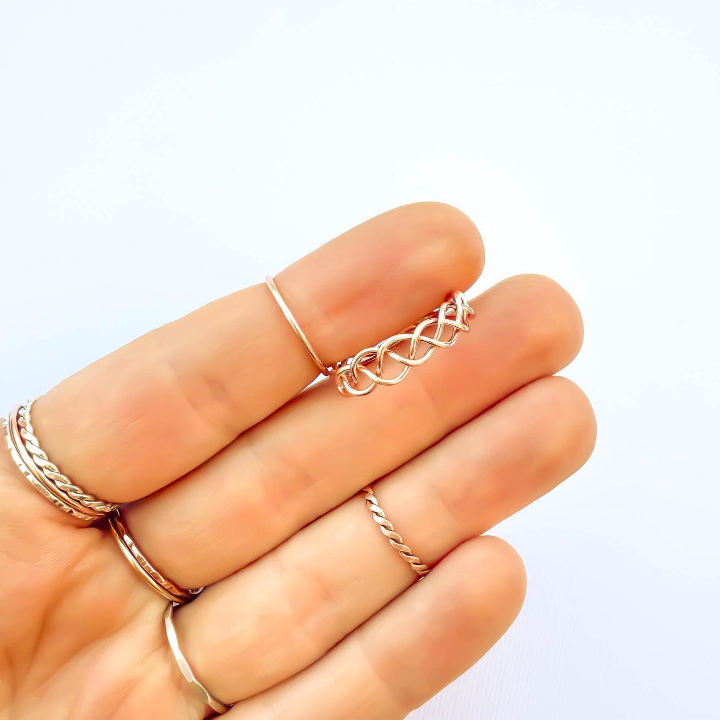 Braid Ring, 14K Rose Gold Filled