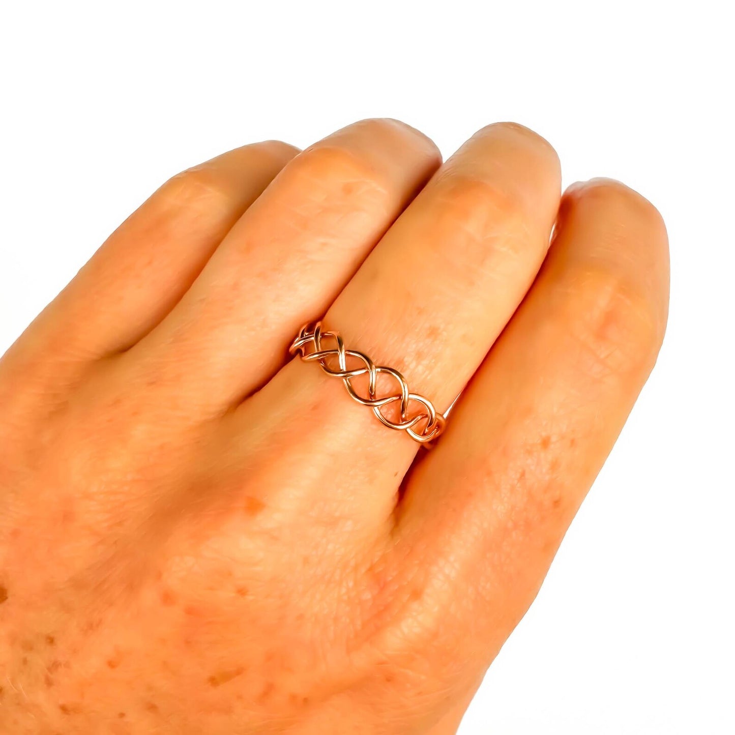 Braid Ring, 14K Rose Gold Filled