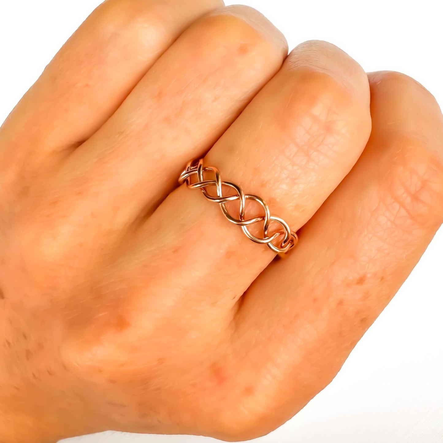Braid Ring, 14K Rose Gold Filled
