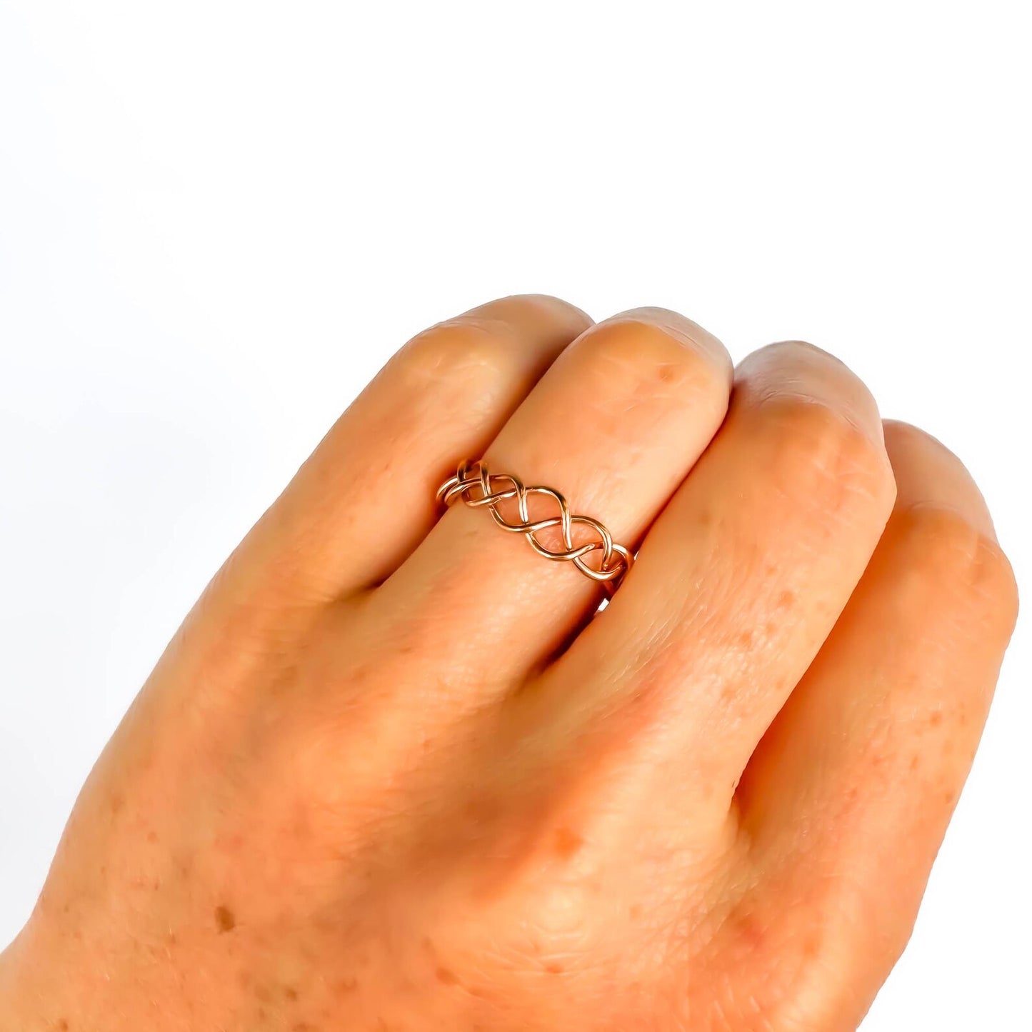 Braid Ring, 14K Rose Gold Filled