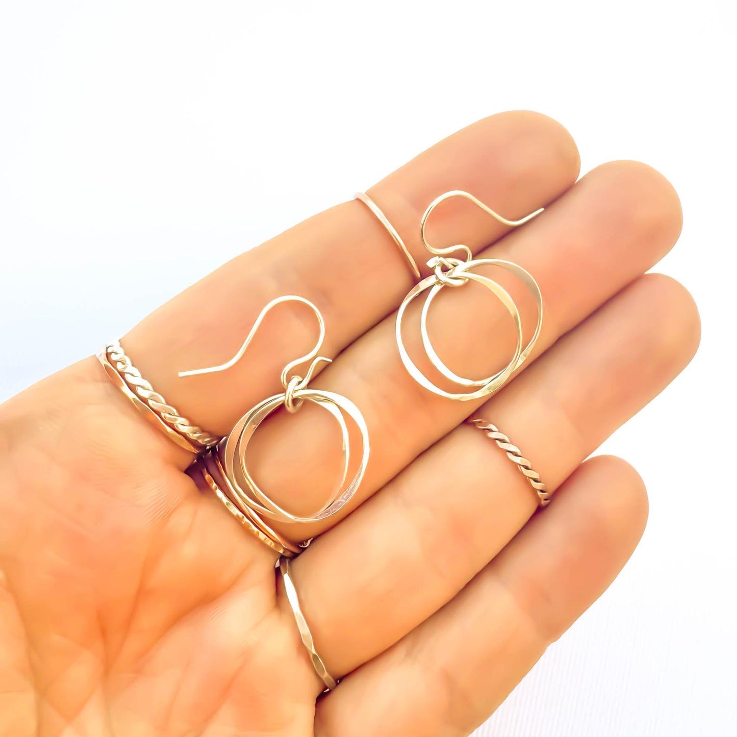 Swerve Nested Earrings, Sterling Silver