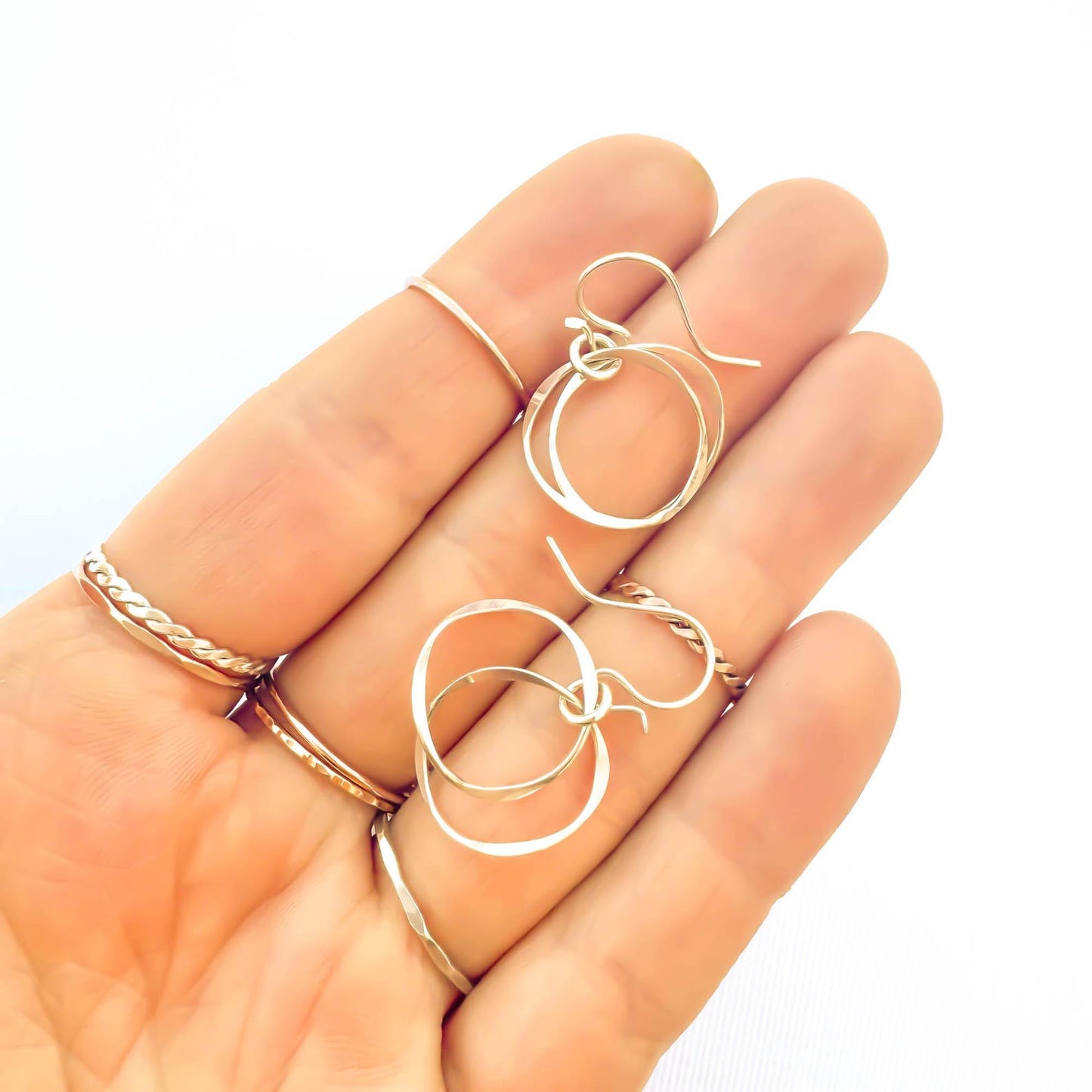 Swerve Nested Earrings, Sterling Silver