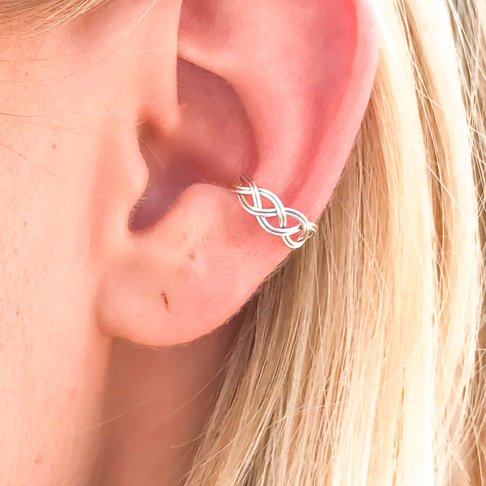 Braid Conch Ear Cuff, Sterling Silver