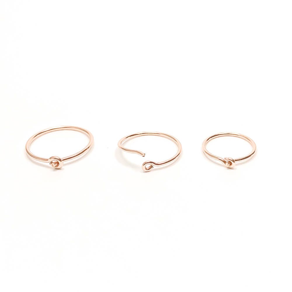 Small Eyelet Hoops, 14K Rose Gold Filled