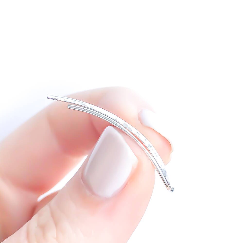 Long Ear Climber, Sterling Silver