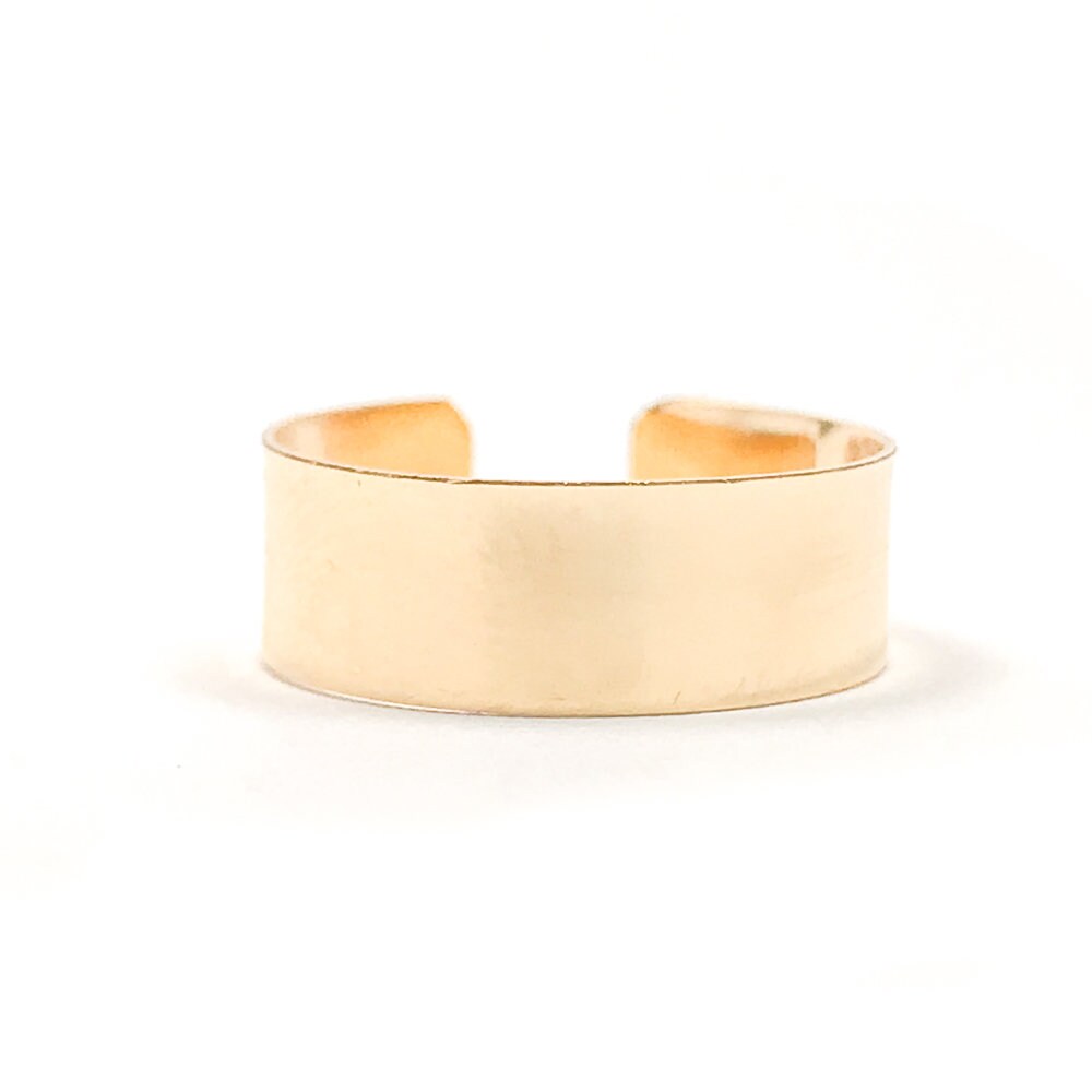 Wide Toe Ring, 14K Gold Filled