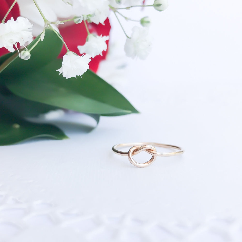 Gold Knot Ring, 14K Gold Filled