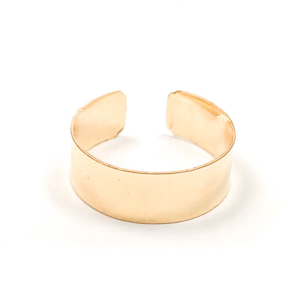 Wide Toe Ring, 14K Gold Filled