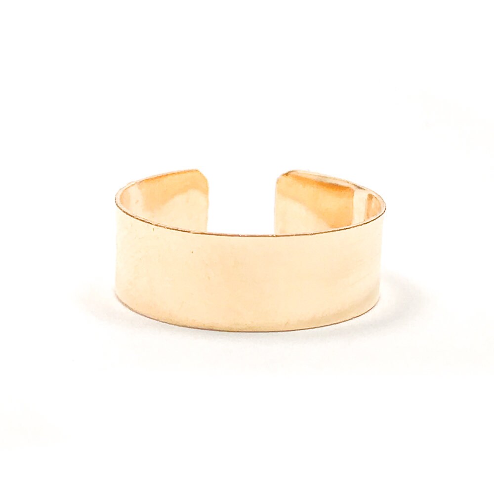 Wide Toe Ring, 14K Gold Filled