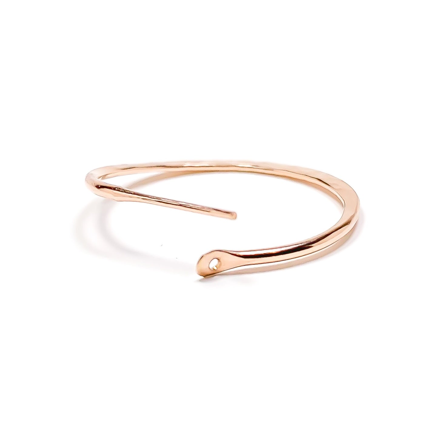 25mm Hammered Hoop Earrings, 14K Rose Gold Filled