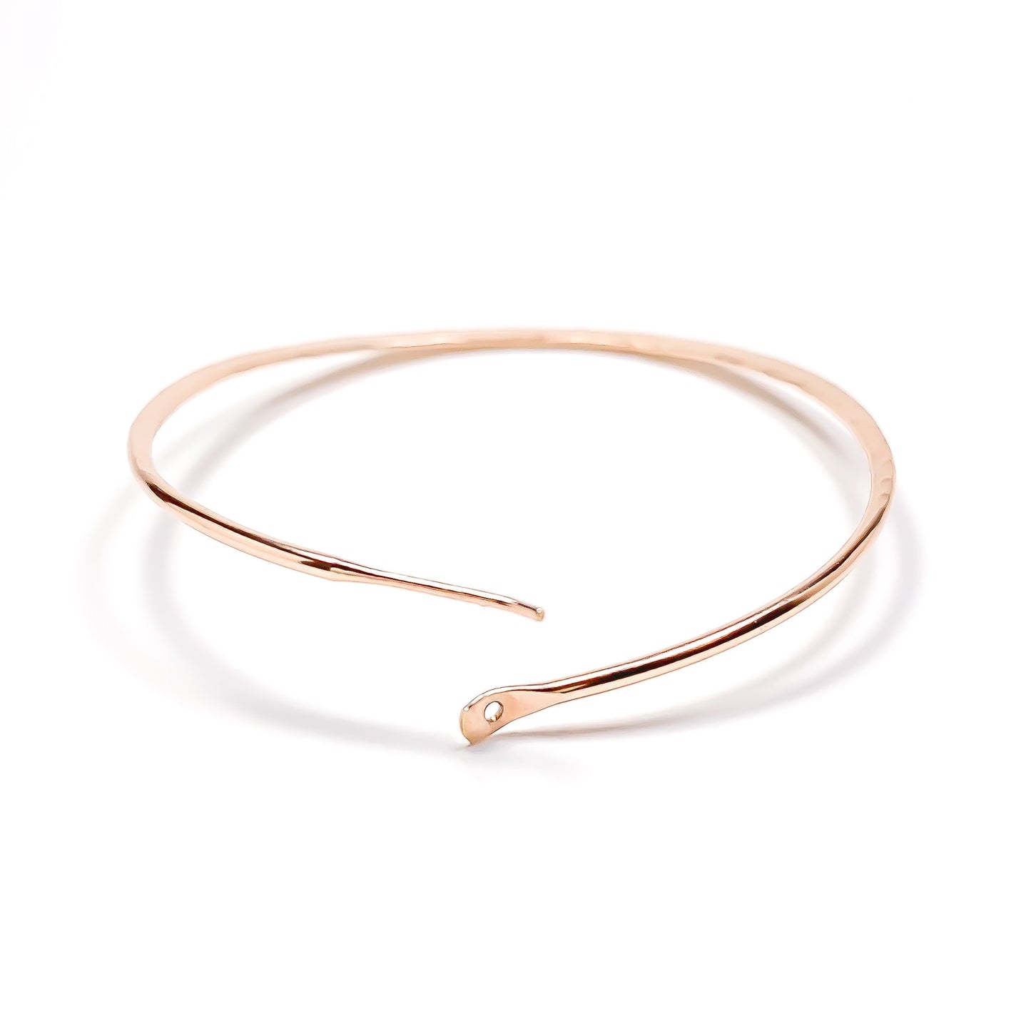 45mm Hammered Hoop Earrings, 14K Rose Gold Filled