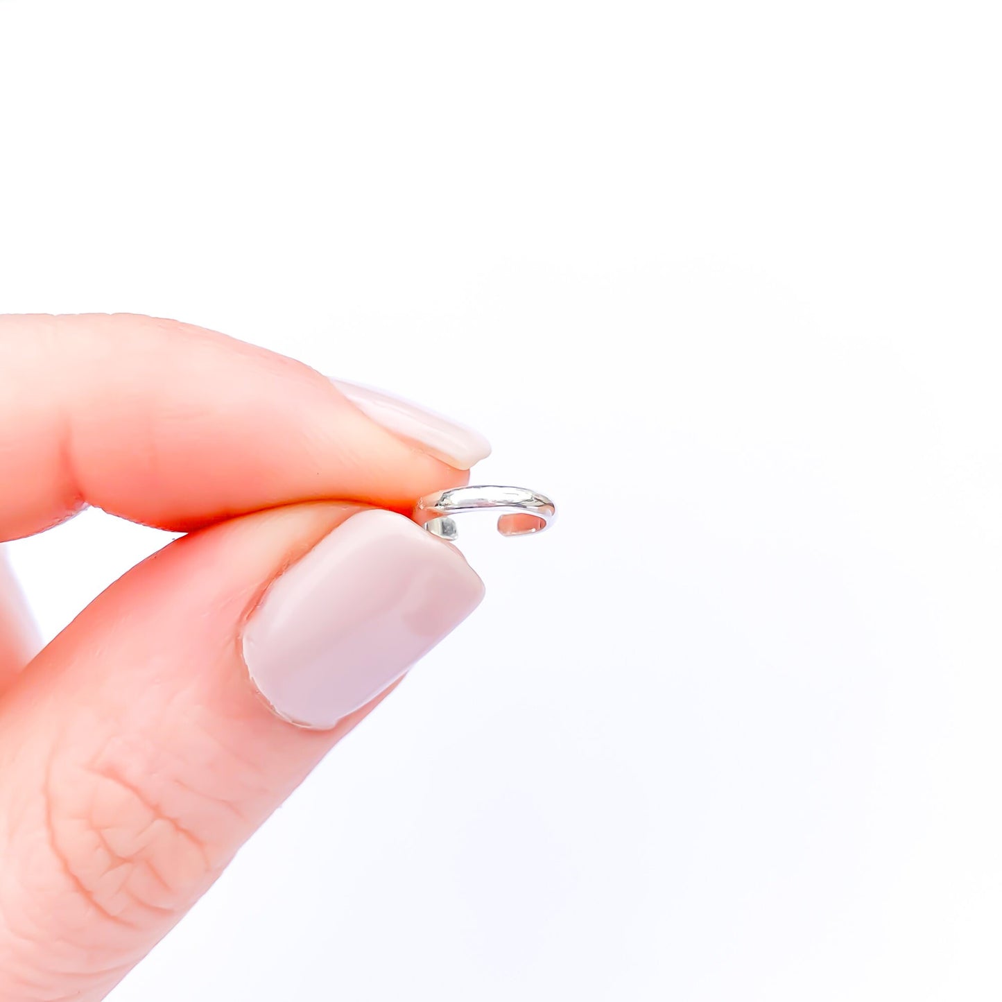 Sterling Silver Half Round Ear Cuff Mini