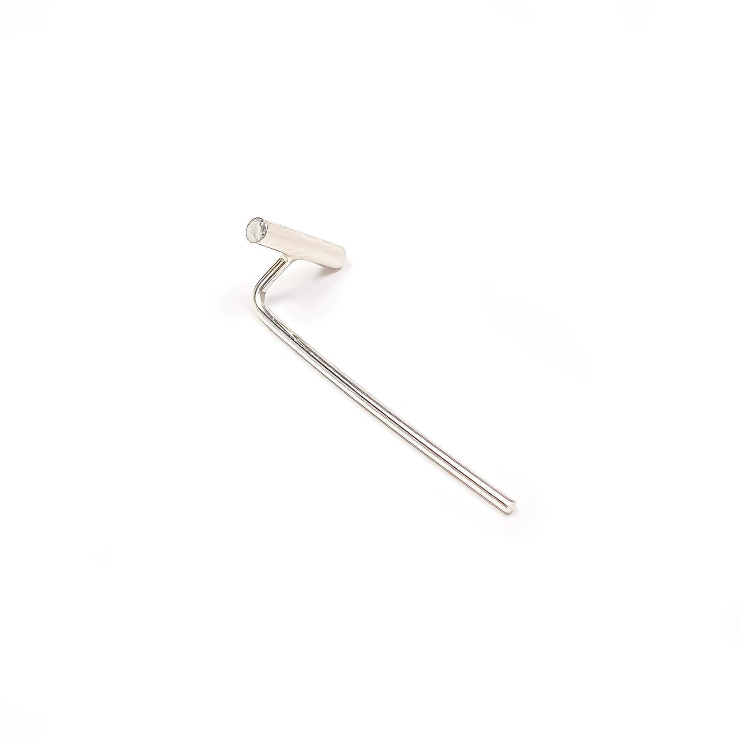 Round Bar Threader Earrings, Sterling Silver