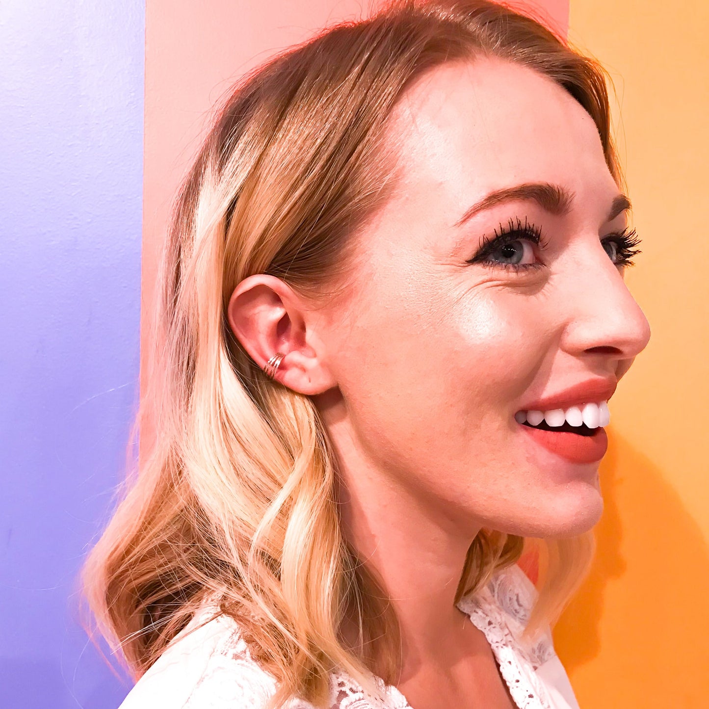 4 Strand Ear Cuff, Sterling Silver