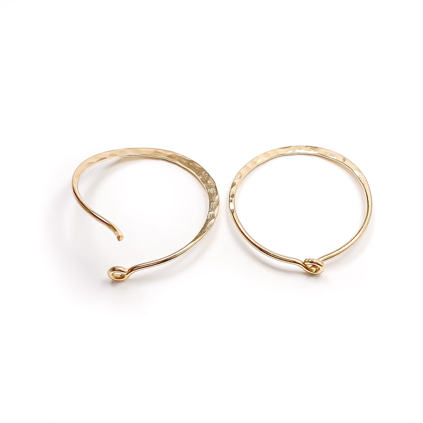 20mm Small Hammered Earrings, 14K Gold Filled