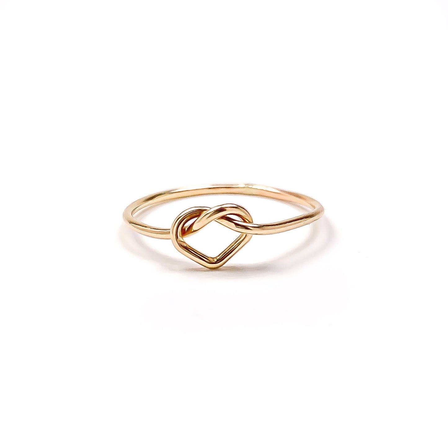 Heart Knot Ring, 14K Gold Filled
