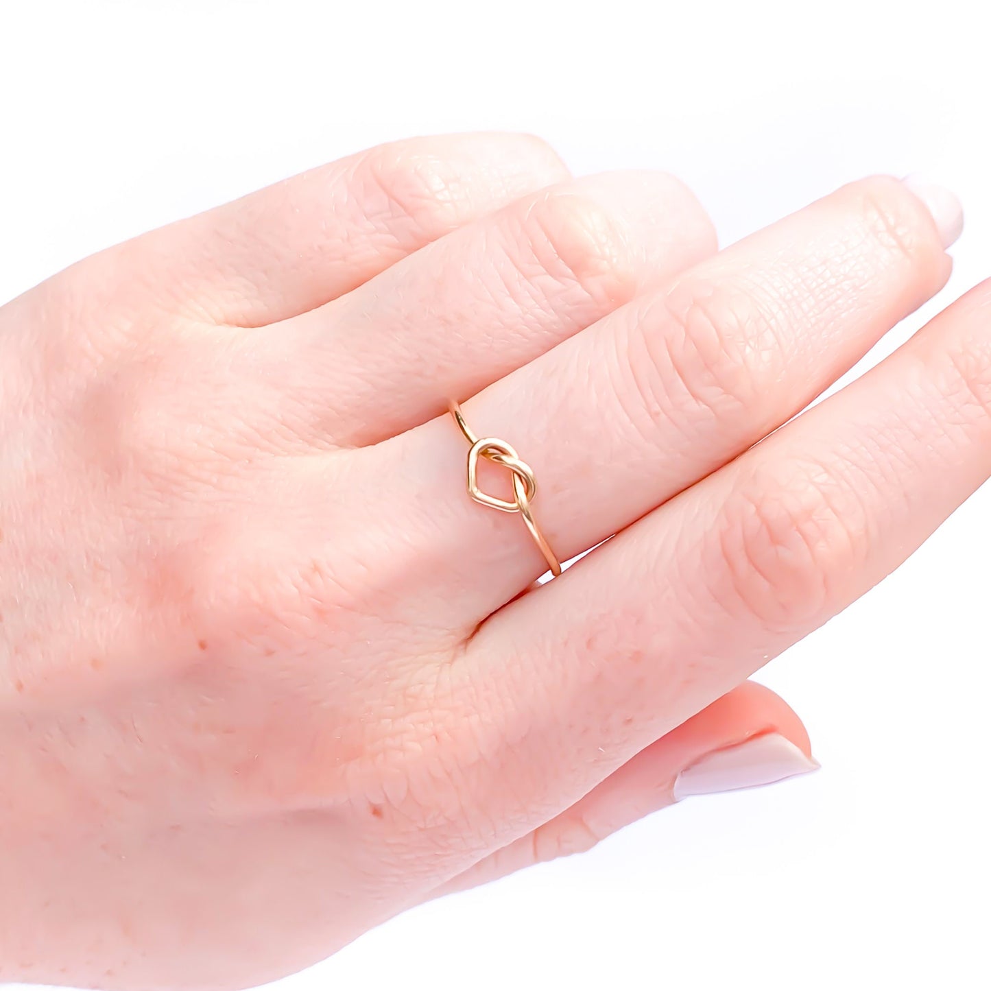 Heart Knot Ring, 14K Gold Filled