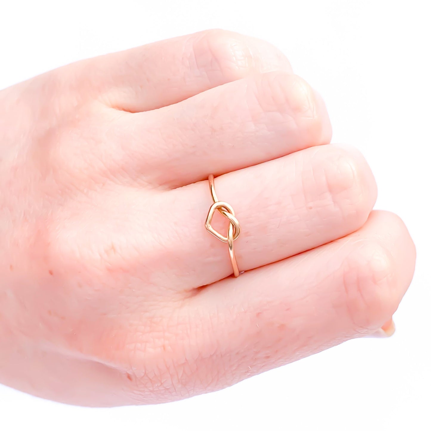 Heart Knot Ring, 14K Gold Filled