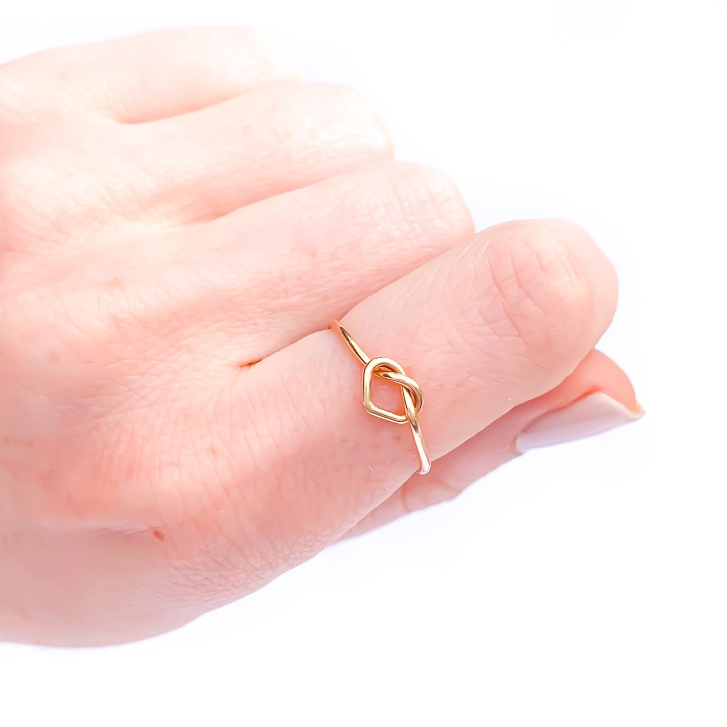 Heart Knot Ring, 14K Gold Filled