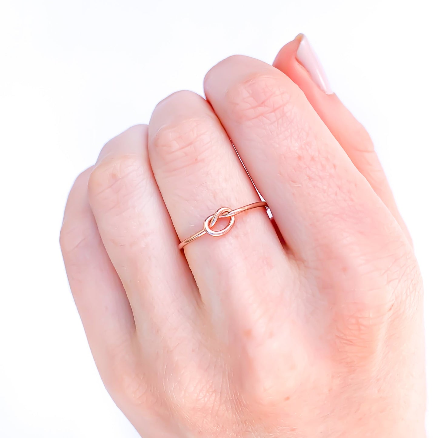 Knot Ring, 14K Rose Gold Filled