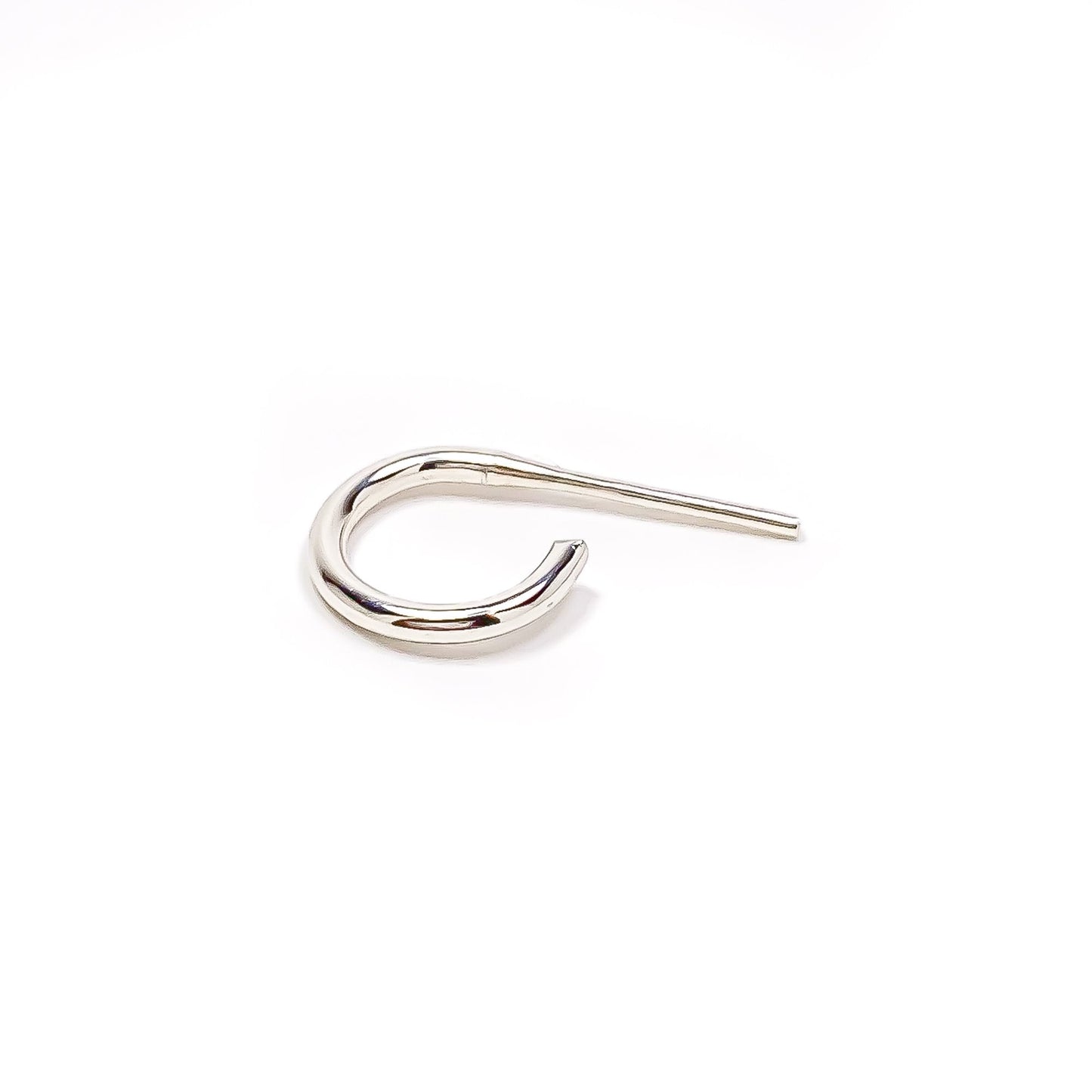 Sterling Silver Hoop Earrings with Posts, 7mm
