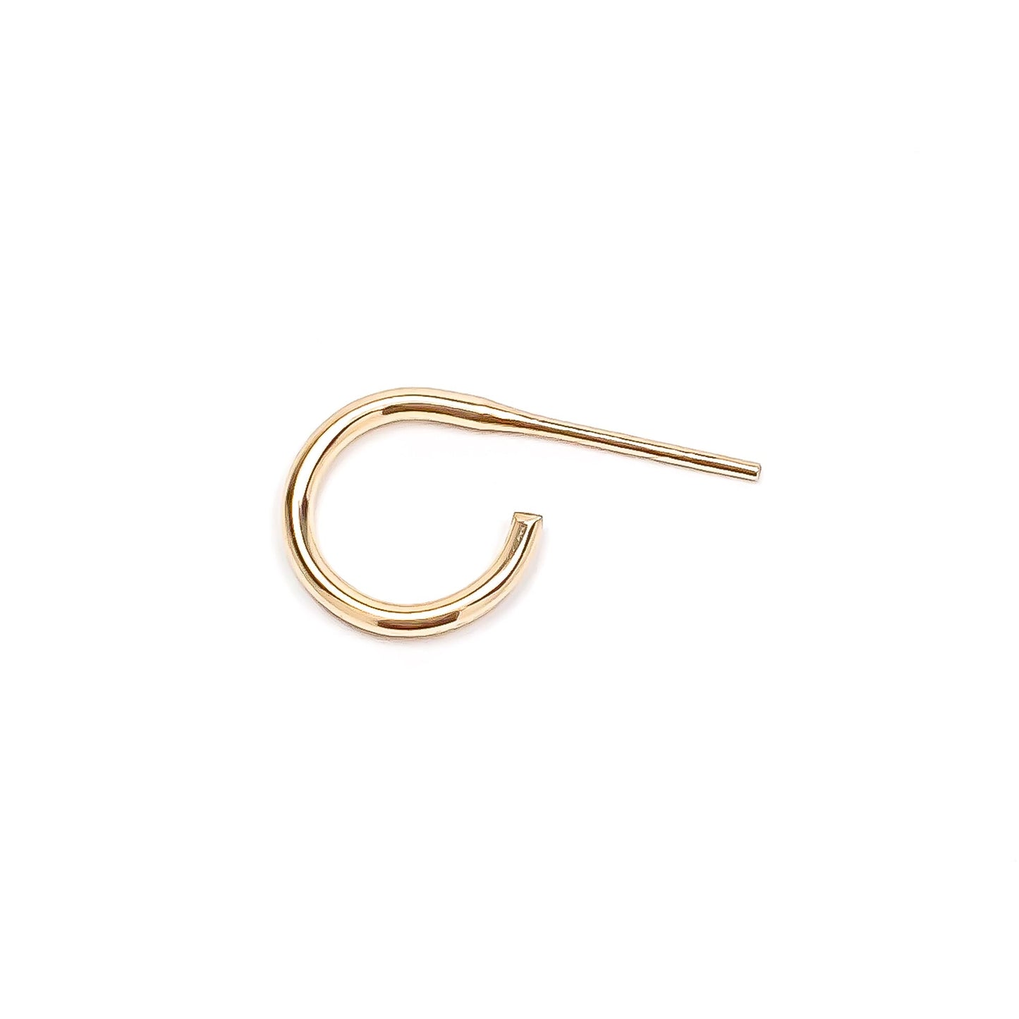 9mm Hoop Earrings with Post, 14K Gold Filled
