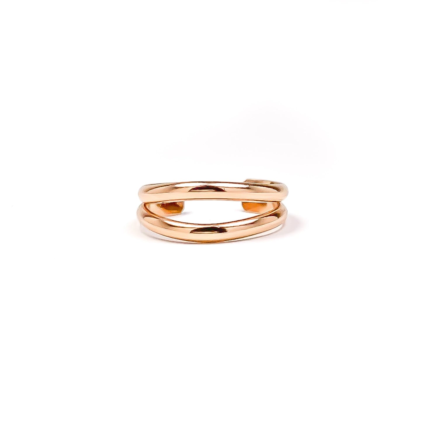 2 Band Ear Cuff Mini, 14K Rose Gold Filled