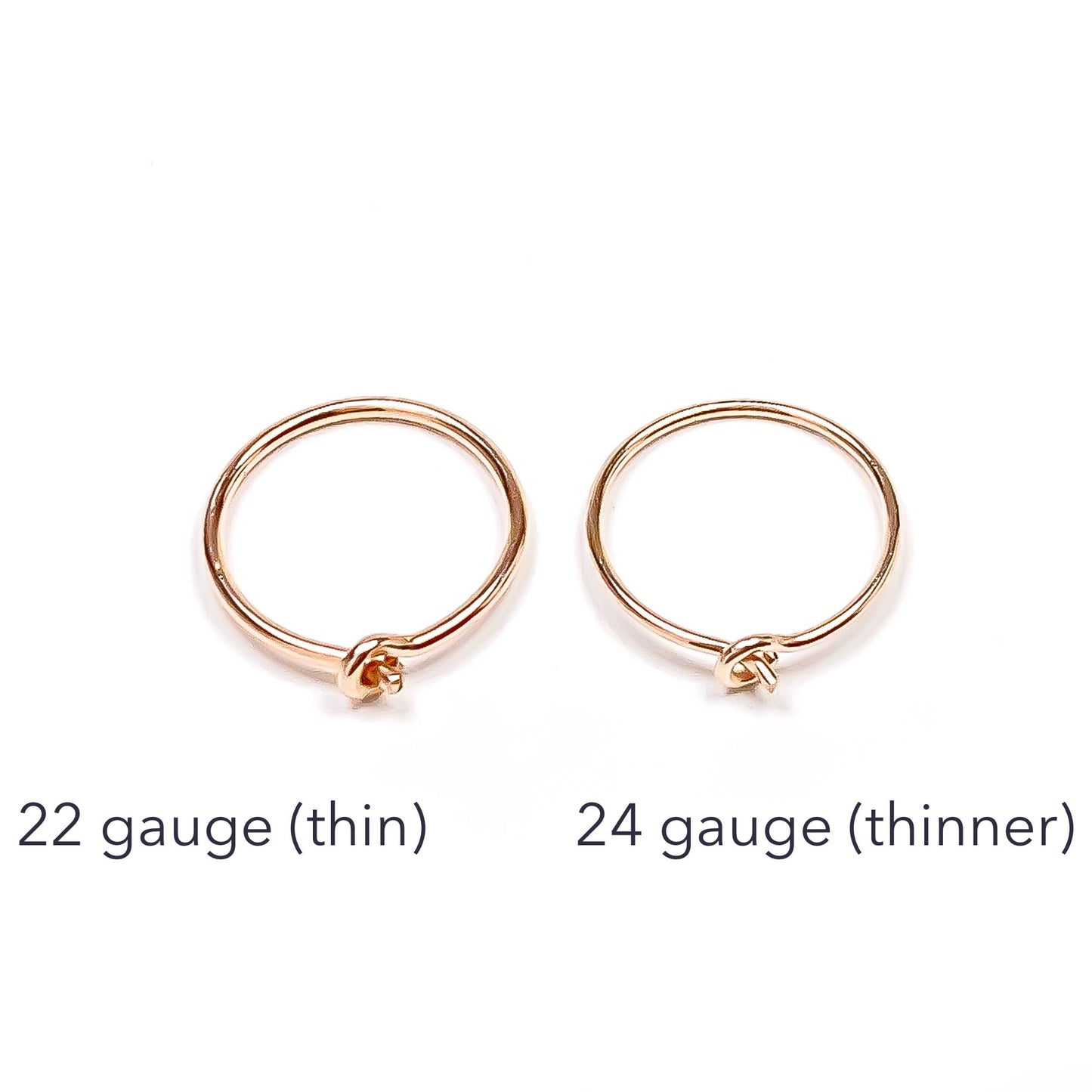14K Rose Gold Filled Eyelet Hoops, 11mm