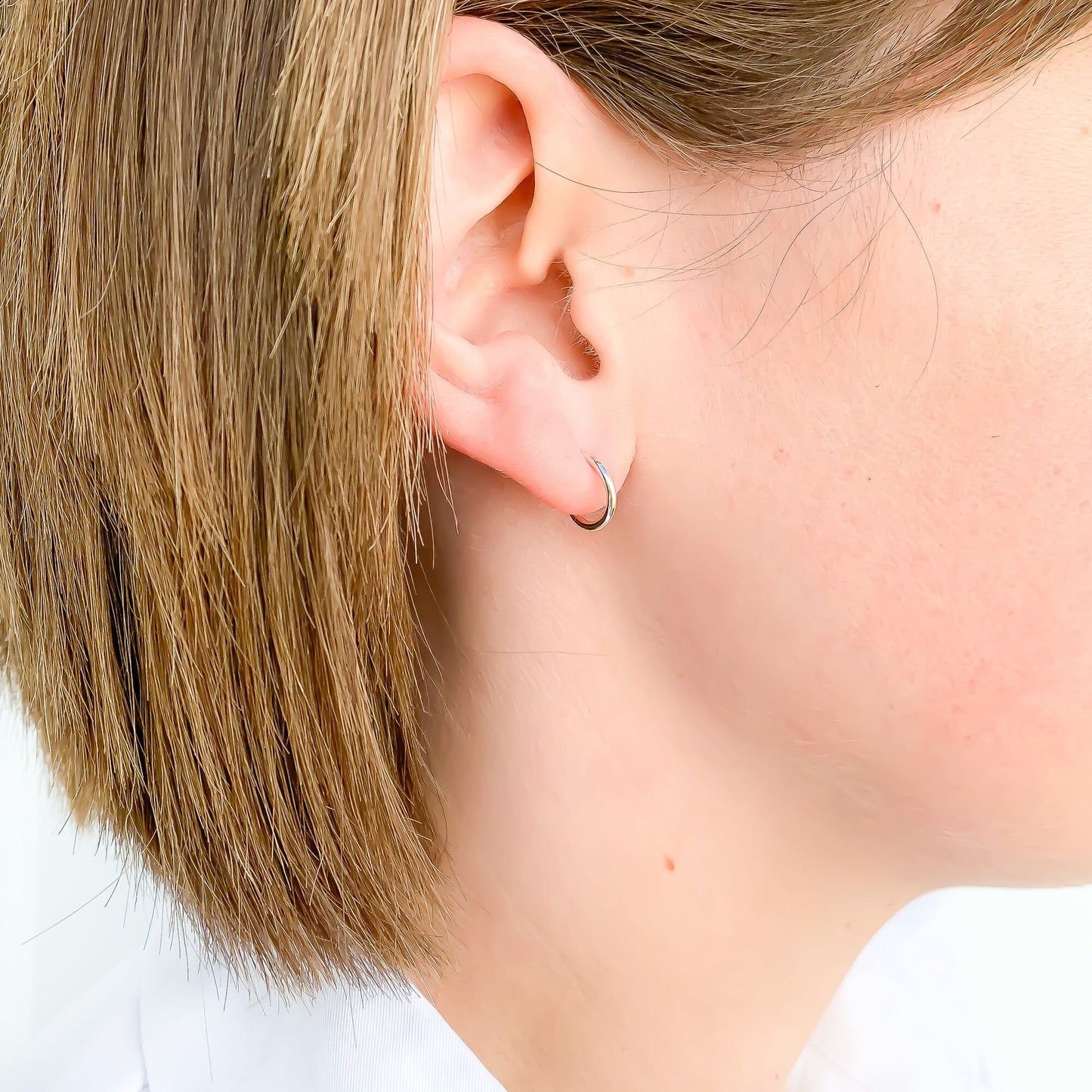 9mm Hoop Earrings with Post
