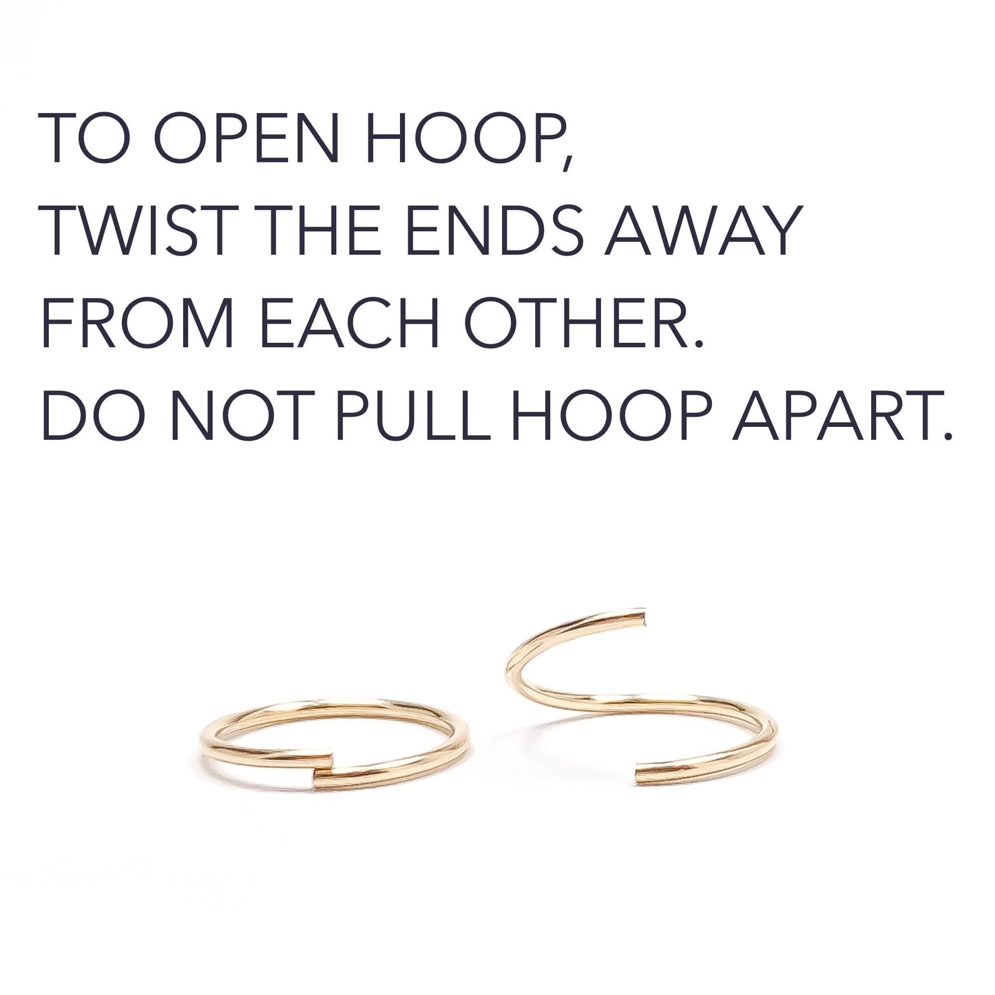 Solid 14K Gold Nose Ring Hoop