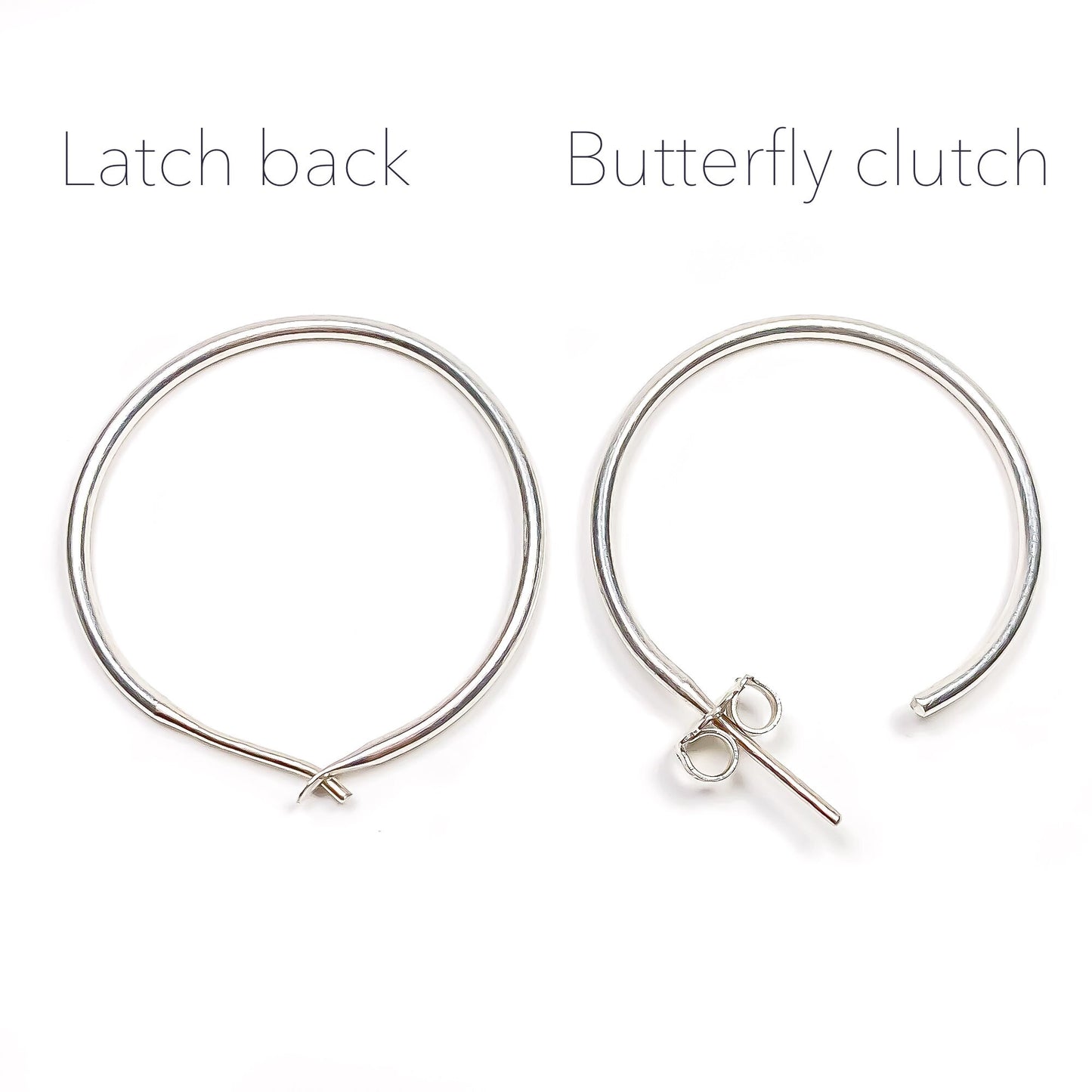 25mm Hoop Earrings, Sterling Silver
