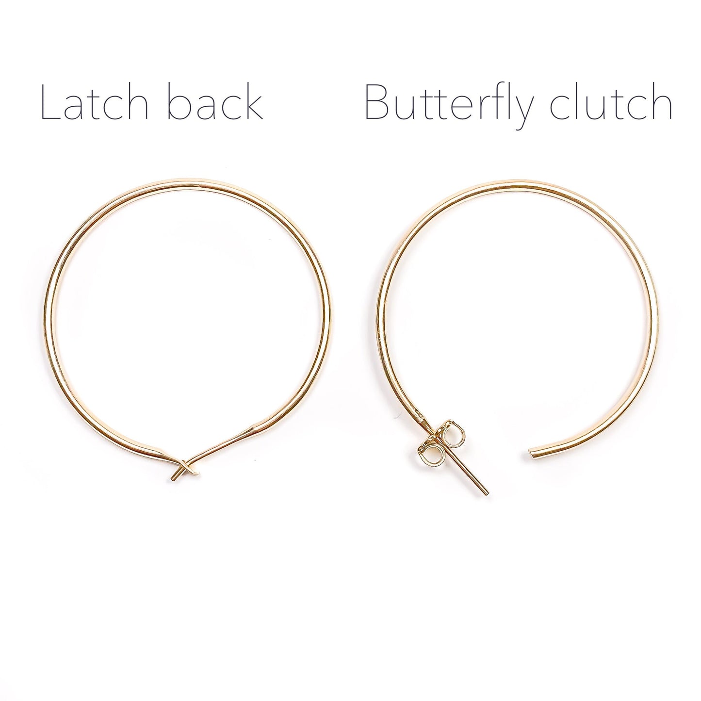 30mm Hoop Earrings, 14K Gold Filled