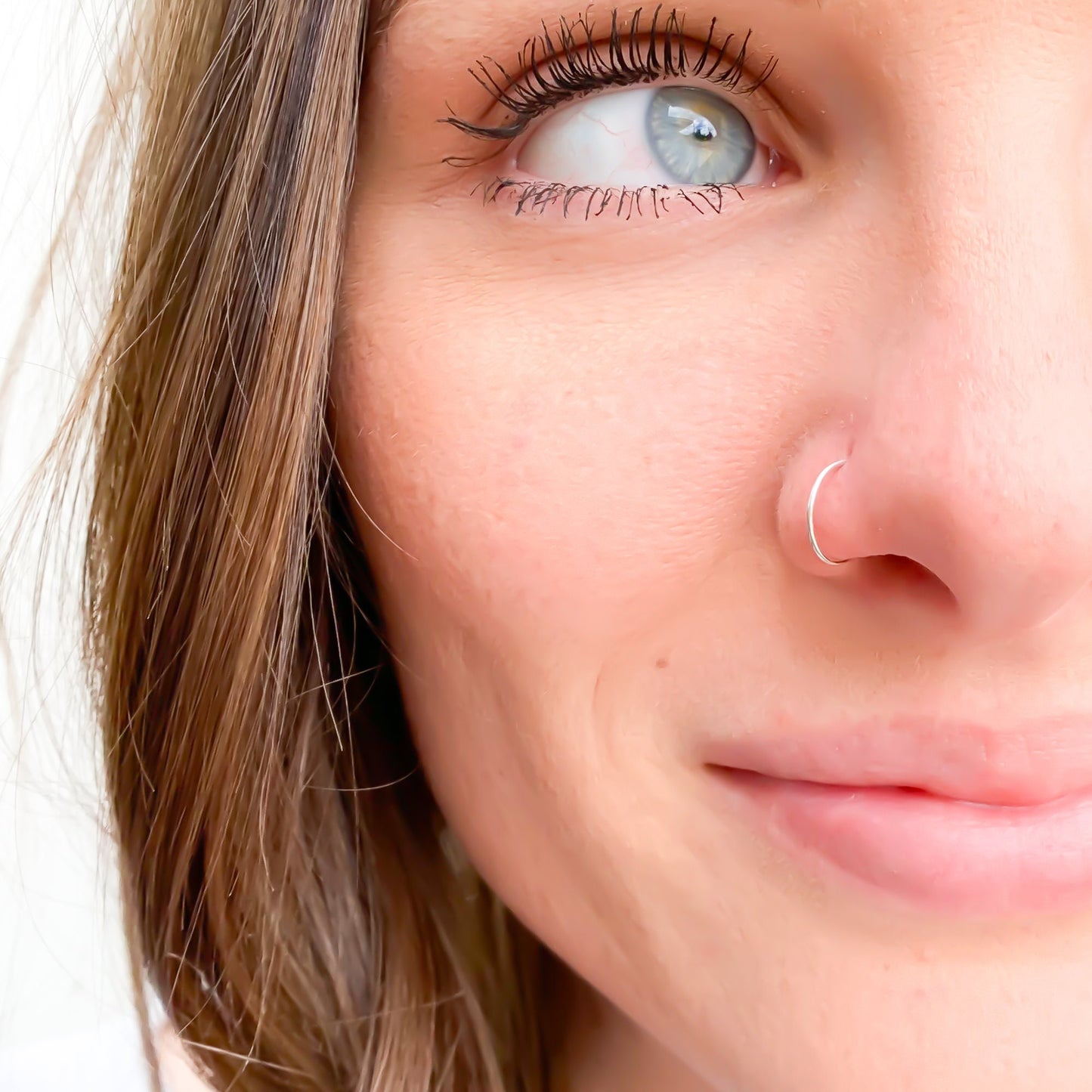 Nose Ring Hoop, Sterling Silver