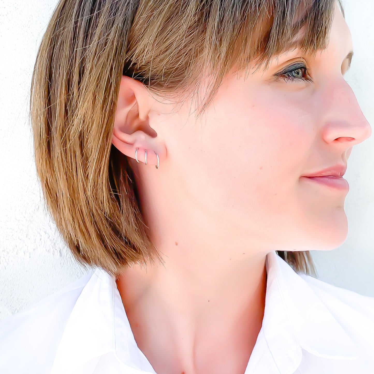 Continuous Hoops, 8mm 9mm 10mm Silver