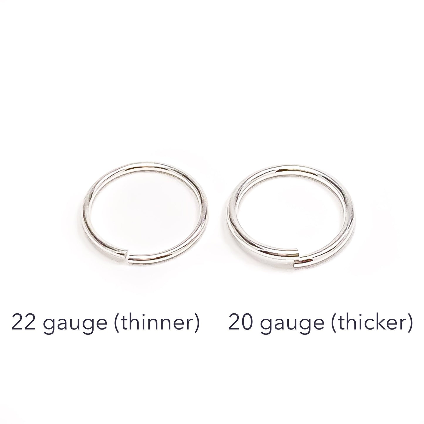 Nose Ring Hoop, Sterling Silver