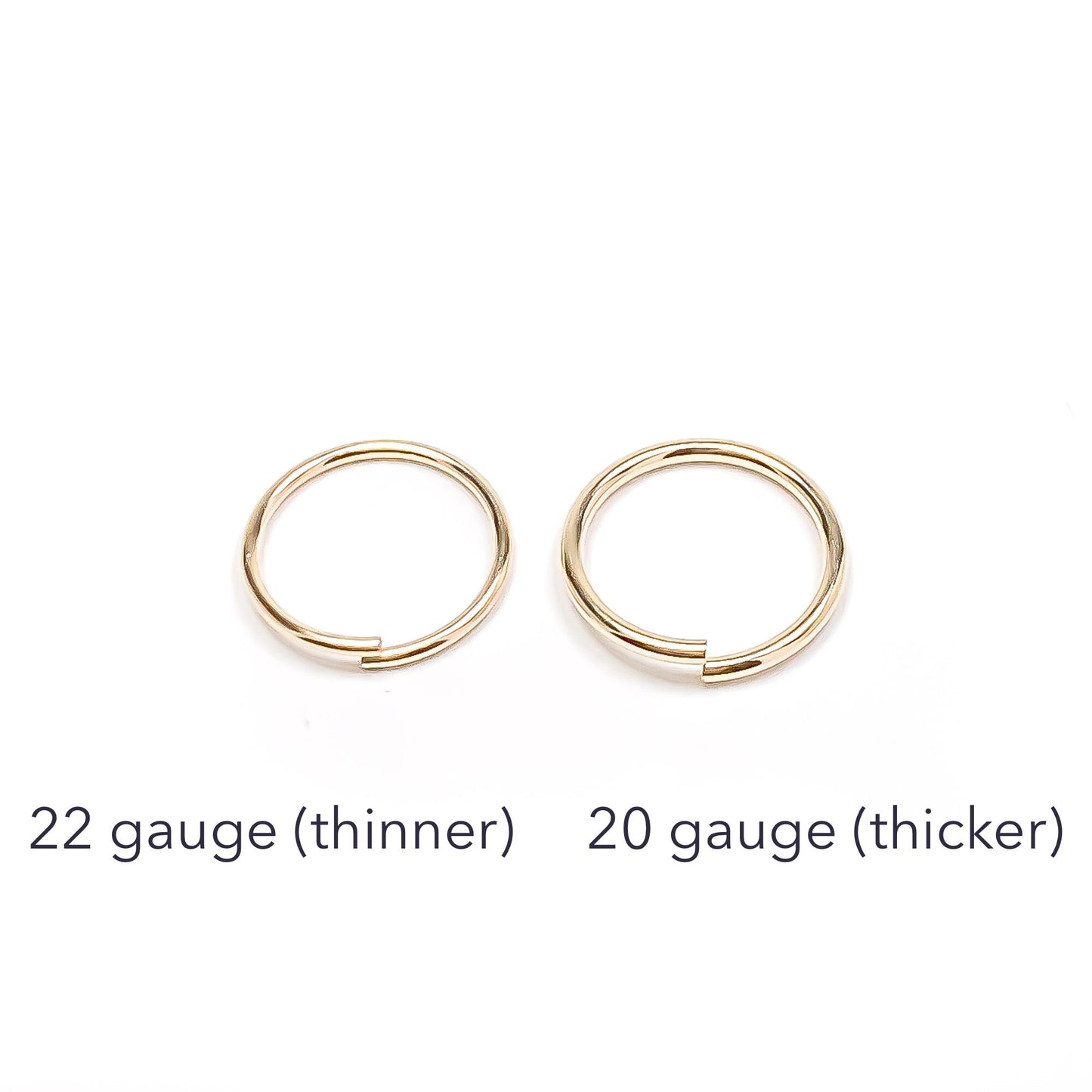 Small 14K Gold Filled Hoops, Continuous