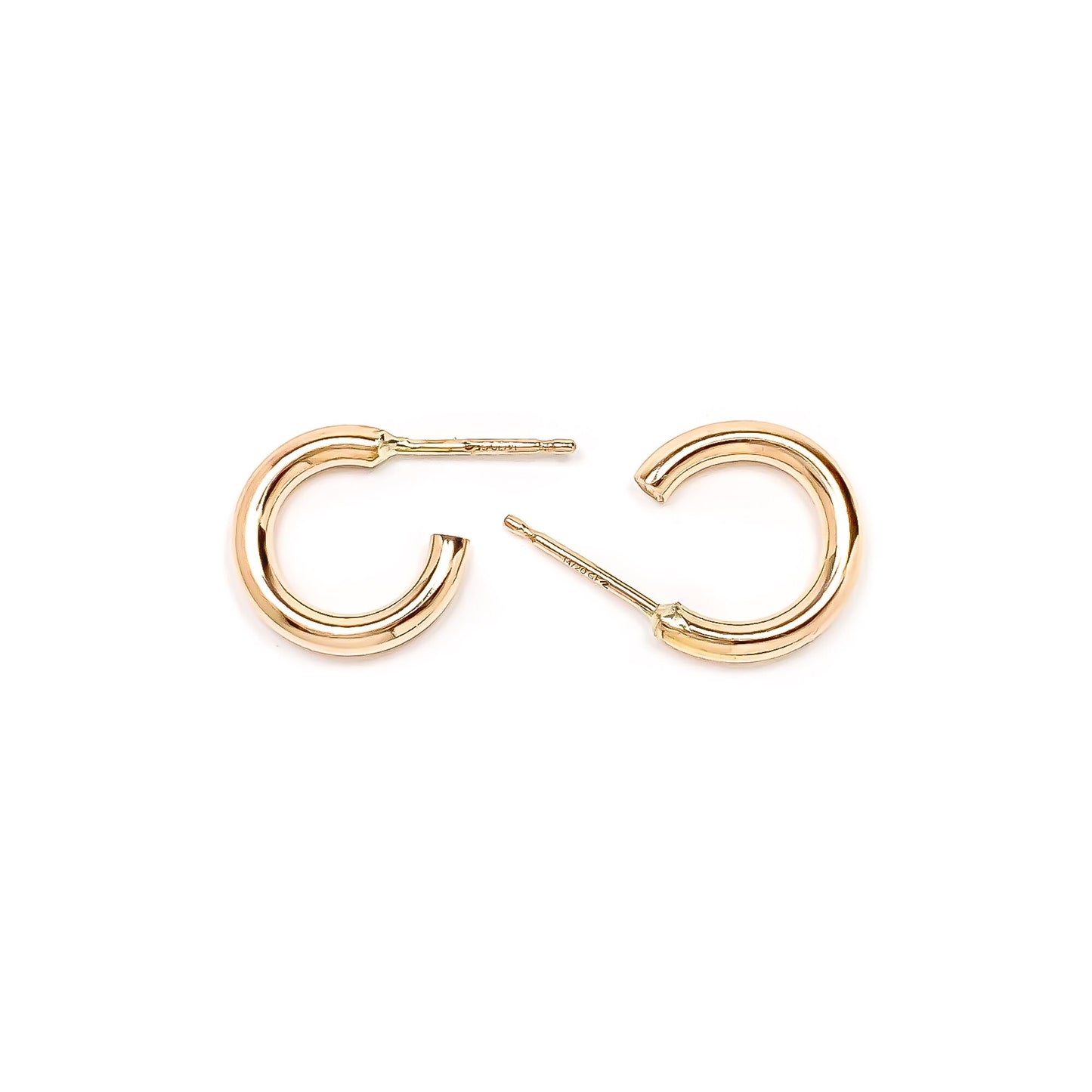 Small Hoop Earrings 12mm Diameter, 14K Gold Filled