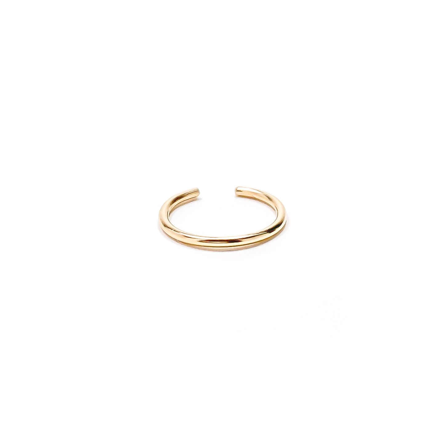 Solid 14K Gold Minimalist Ear Cuff