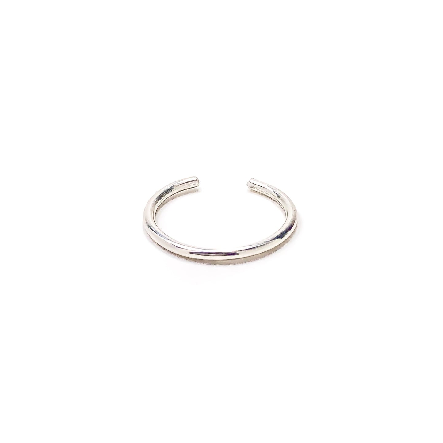 Non Pierced Conch Hoop Ear Cuff, Silver