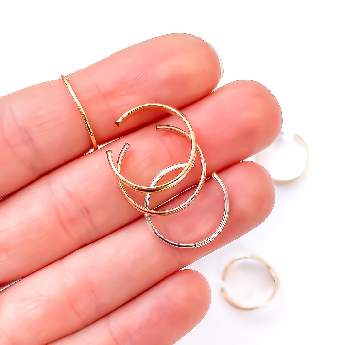 Half Round Toe Ring, Sterling Silver